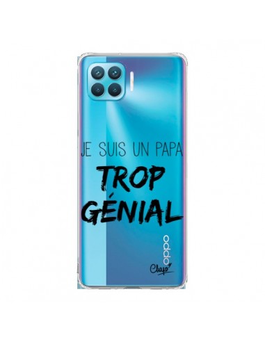 Coque Oppo Reno4 Lite Je suis un Papa trop Génial Transparente - Chapo