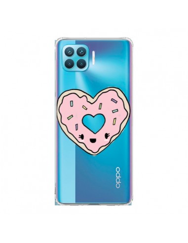Coque Oppo Reno4 Lite Donuts Heart Coeur Rose Transparente - Claudia Ramos