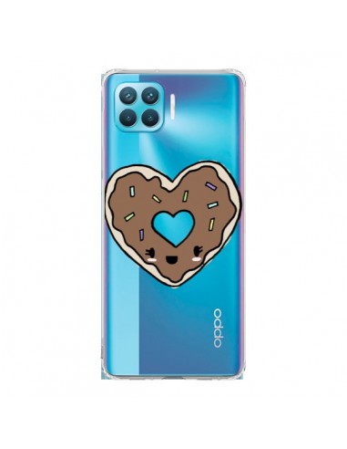 Coque Oppo Reno4 Lite Donuts Heart Coeur Chocolat Transparente - Claudia Ramos