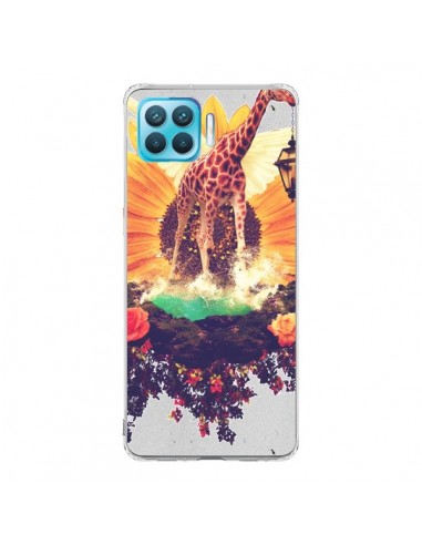 Coque Oppo Reno4 Lite Girafflower Girafe - Eleaxart