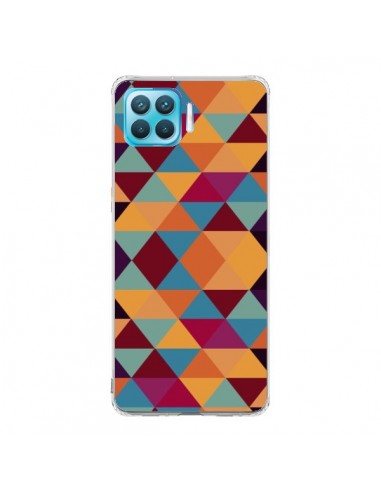 Coque Oppo Reno4 Lite Azteque Triangle Orange - Eleaxart