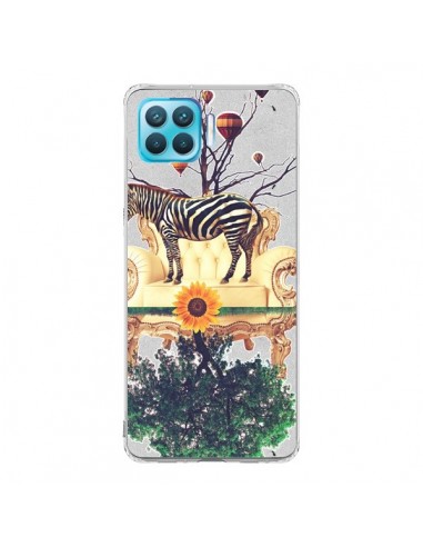 Coque Oppo Reno4 Lite Zebre The World - Eleaxart