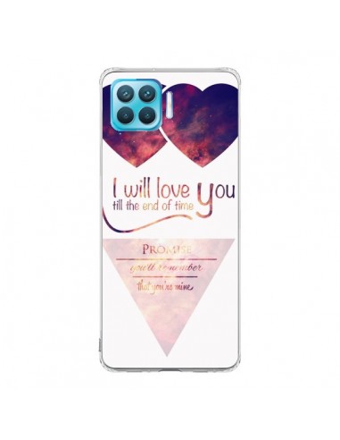 Coque Oppo Reno4 Lite I will love you until the end Coeurs - Eleaxart
