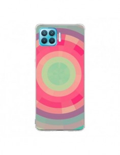 Coque Oppo Reno4 Lite Spirale de Couleurs Rose Vert -...