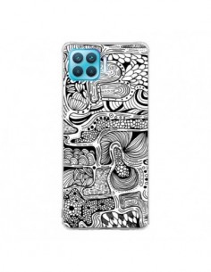 Coque Oppo Reno4 Lite Reflejo Reflet Noir et Blanc -...