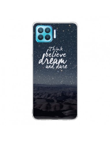 Coque Oppo Reno4 Lite Think believe dream and dare Pensée Rêves - Eleaxart