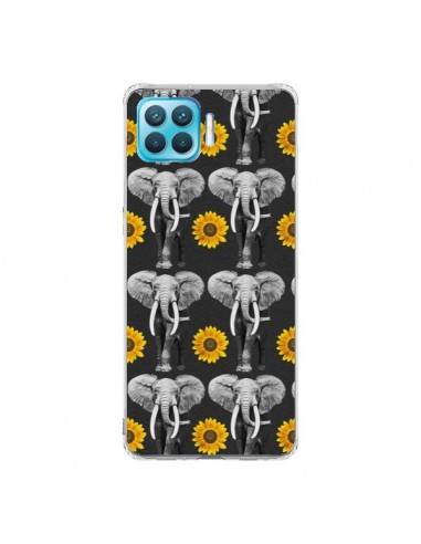 Coque Oppo Reno4 Lite Elephant Tournesol - Eleaxart