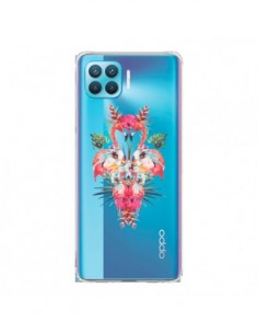 Coque Oppo Reno4 Lite Tropicales Flamingos Tropical...
