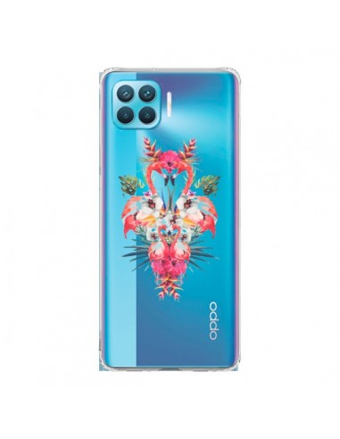 Coque Oppo Reno4 Lite Tropicales Flamingos Tropical Flamant Rose Summer Ete - Eleaxart