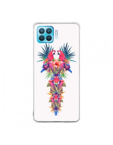 Coque Oppo Reno4 Lite Parrot Kingdom Royaume Perroquet - Eleaxart