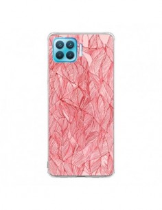 Coque Oppo Reno4 Lite Courbes Meandre Rouge Cerise -  Léa...