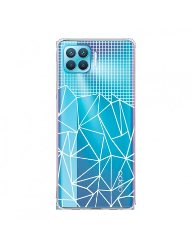 Coque Oppo Reno4 Lite Lignes Grilles Grid Abstract Blanc Transparente - Project M