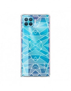 Coque Oppo Reno4 Lite Lignes Miroir Grilles Triangles...