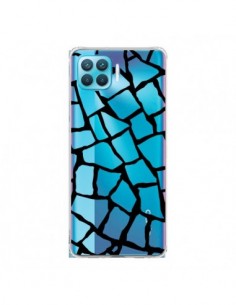 Coque Oppo Reno4 Lite Girafe Mosaïque Noir Transparente -...