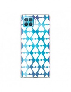 Coque Oppo Reno4 Lite Coeurs Heart Blanc Transparente -...
