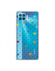 Coque Oppo Reno4 Lite Point Coeur Coloré Pin Point Heart...
