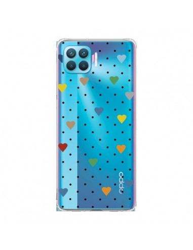 Coque Oppo Reno4 Lite Point Coeur Coloré Pin Point Heart Transparente - Project M