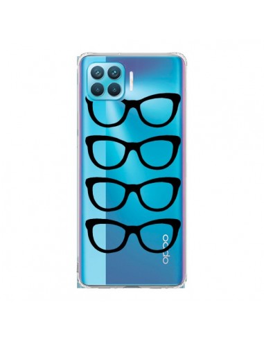 Coque Oppo Reno4 Lite Sunglasses Lunettes Soleil Noir Transparente - Project M