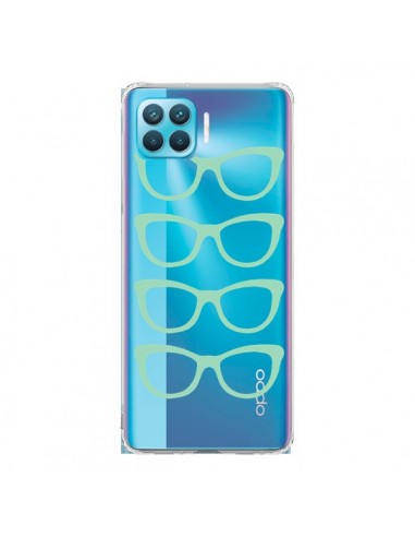 Coque Oppo Reno4 Lite Sunglasses Lunettes Soleil Mint Bleu Vert Transparente - Project M