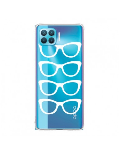 Coque Oppo Reno4 Lite Sunglasses Lunettes Soleil Blanc Transparente - Project M