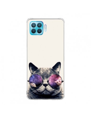 Coque Oppo Reno4 Lite Chat à lunettes - Gusto NYC