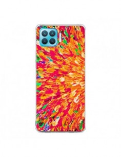 Coque Oppo Reno4 Lite Fleurs Oranges Neon Splash - Ebi...