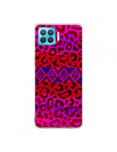 Coque Oppo Reno4 Lite Tribal Leopard Rouge - Ebi Emporium