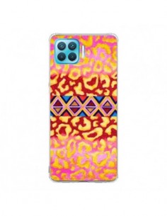 Coque Oppo Reno4 Lite Tribal Leopard Rose - Ebi Emporium
