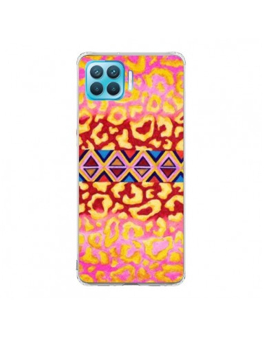 Coque Oppo Reno4 Lite Tribal Leopard Rose - Ebi Emporium