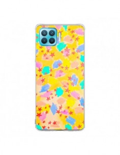 Coque Oppo Reno4 Lite Stars Etoiles Jaunes - Ebi Emporium