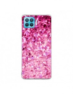 Coque Oppo Reno4 Lite Romance Me Paillettes Roses - Ebi...