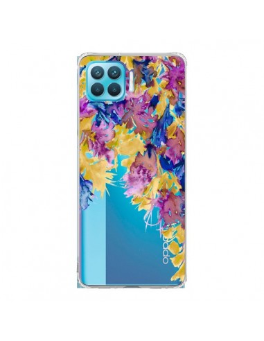 Coque Oppo Reno4 Lite Cascade Florale Transparente - Ebi Emporium