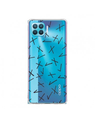 Coque Oppo Reno4 Lite Cross Croix Check Transparente - Ebi Emporium