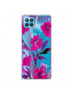 Coque Oppo Reno4 Lite Roses Fleur Flower Transparente -...