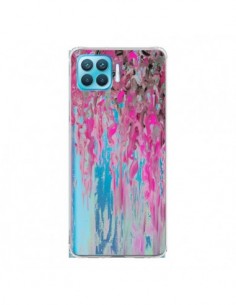 Coque Oppo Reno4 Lite Tempête Rose Transparente - Ebi...