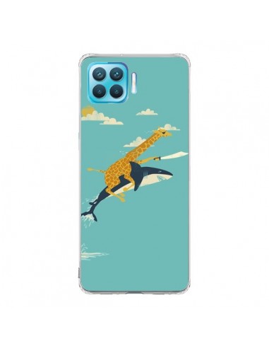 Coque Oppo Reno4 Lite Girafe Epee Requin Volant - Jay Fleck