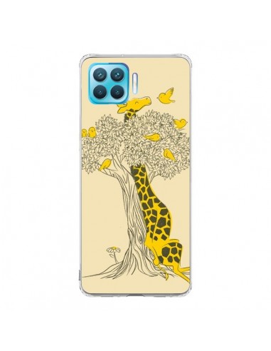 Coque Oppo Reno4 Lite Girafe Amis Oiseaux - Jay Fleck