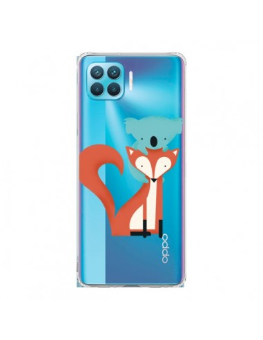 Coque Oppo Reno4 Lite Renard et Koala Love Transparente - Jay Fleck