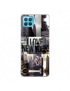 Coque Oppo Reno4 Lite I love New Yorck City noir - Javier...