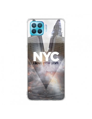 Coque Oppo Reno4 Lite I Love New York City Gris - Javier Martinez