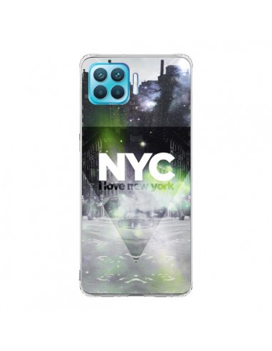 Coque Oppo Reno4 Lite I Love New York City Vert - Javier Martinez