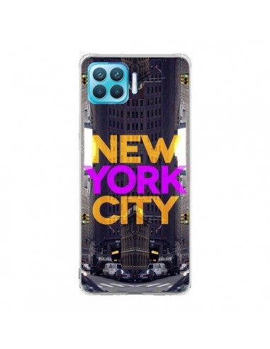 Coque Oppo Reno4 Lite New York City Orange Violet - Javier Martinez