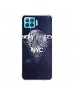 Coque Oppo Reno4 Lite New York City Triangle Bleu -...