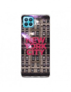 Coque Oppo Reno4 Lite New York City Buildings Rouge -...