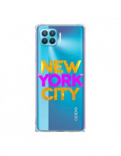 Coque Oppo Reno4 Lite New York City NYC Orange Rose...