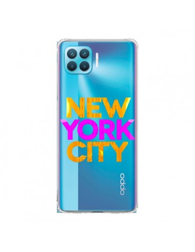 Coque Oppo Reno4 Lite New York City NYC Orange Rose Transparente - Javier Martinez