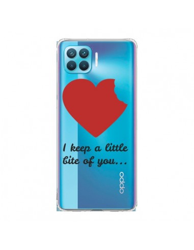 Coque Oppo Reno4 Lite I keep a little bite of you Love Heart Amour Transparente - Julien Martinez