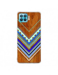 Coque Oppo Reno4 Lite Azteque Arbutus Blue Bois Aztec...
