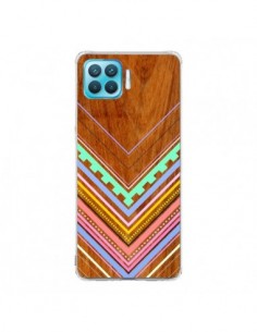 Coque Oppo Reno4 Lite Azteque Arbutus Pastel Bois Aztec...