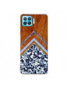 Coque Oppo Reno4 Lite Sequin Geometry Bois Azteque Aztec...